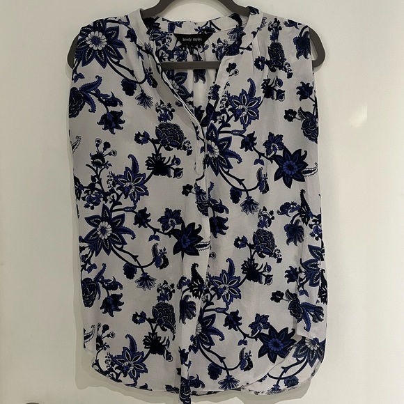 Brody Myles Cap Sleeve Blouse, Size Small - Picture 1 of 6